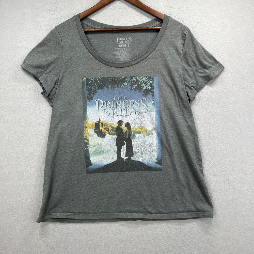 Ripple Junction Princess Bride T Shirt Womens 2 Gray Graphic Movie Tee Retro
